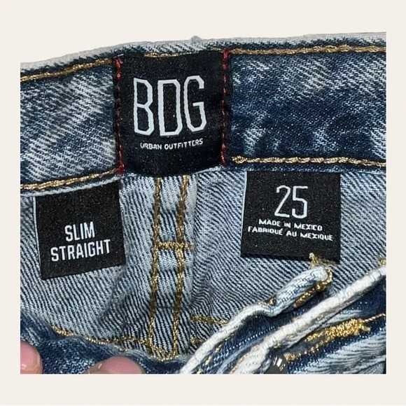 Urvban OUTFITTERS BDG “SLIM STRAIGHT” ACID WASH JEANS SIZE 25 - Picture 6 of 10